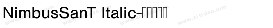 NimbusSanT Italic字体转换